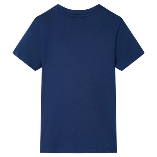 T-shirt med korta ärmar för barn mörkblå 116