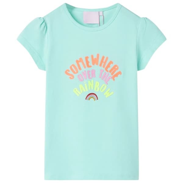 T-shirt för barn aquablå 92