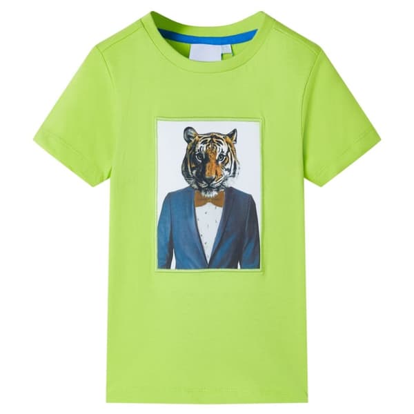 T-shirt med korta ärmar för barn limegrön 104