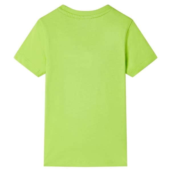 T-shirt med korta ärmar för barn limegrön 128