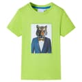 Miniatyrbild 1 av 2: T-shirt med korta ärmar för barn limegrön 128