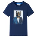 Miniatyrbild 1 av 2: T-shirt med korta ärmar för barn mörkblå 104