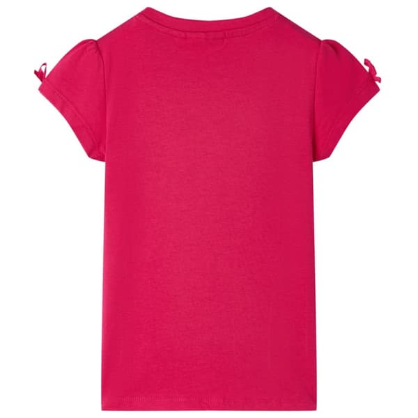 T-shirt för barn stark rosa 128