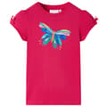Miniatyrbild 1 av 2: T-shirt för barn stark rosa 128