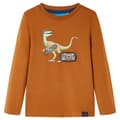 Miniatyrbild 1 av 2: T-shirt med långa ärmar för barn konjaksbrun 92