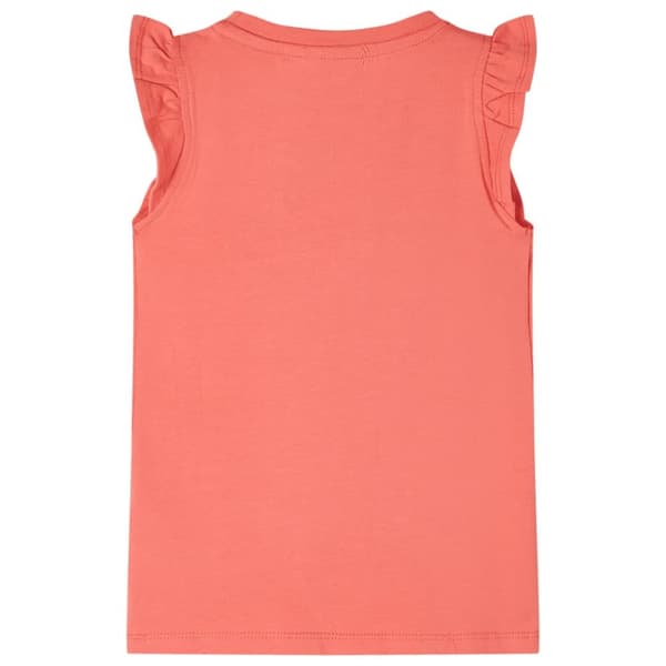 T-shirt med volangärmar för barn korall 116