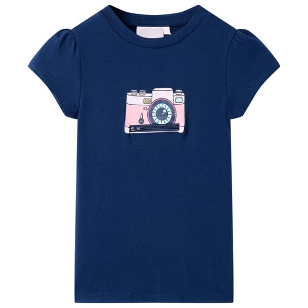 T-shirt för barn marinblå 140