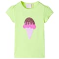 Miniatyrbild 1 av 2: T-shirt för barn neongul 128