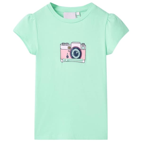 T-shirt för barn stark grön 128