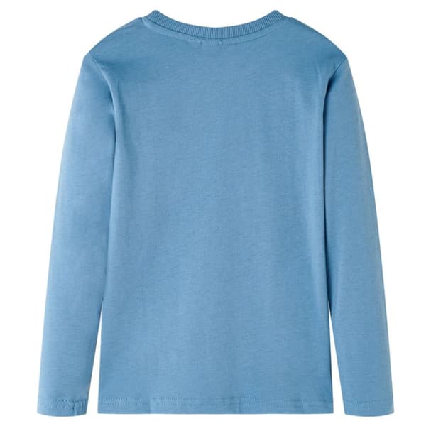 T-shirt med långa ärmar för barn blå 92