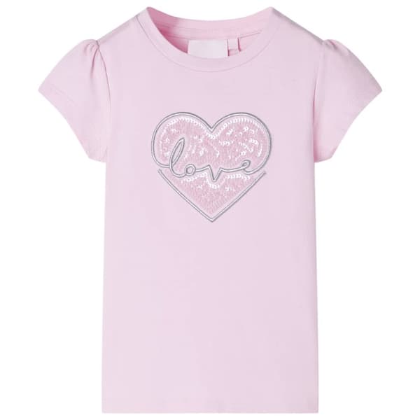 T-shirt för barn ljusrosa 140