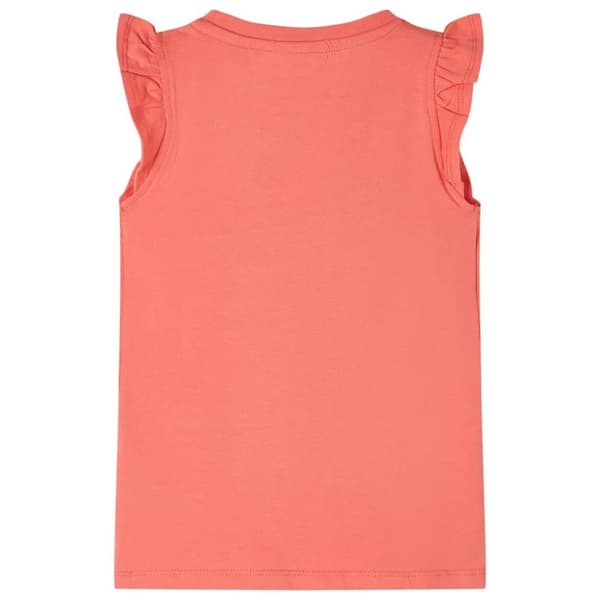 T-shirt med volangärmar för barn korall 140