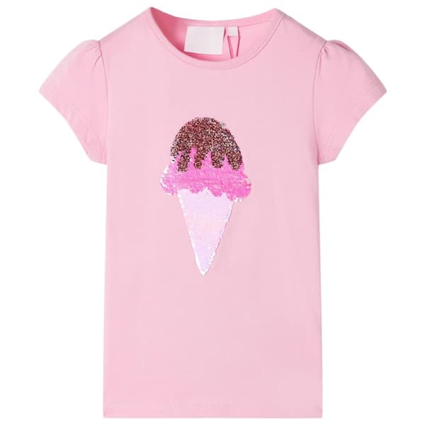 T-shirt för barn ljus rosa 92