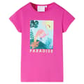 Miniatyrbild 1 av 2: T-shirt för barn mörk rosa 128