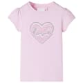 Miniatyrbild 1 av 2: T-shirt för barn ljusrosa 128