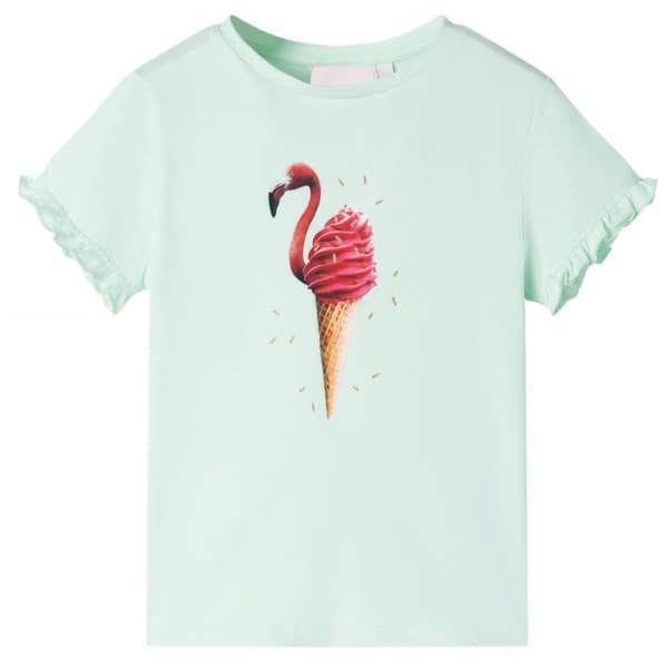 T-shirt för barn ljus mintgrön 128