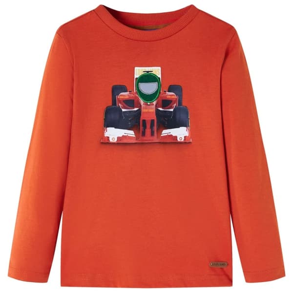 T-shirt med långa ärmar för barn orange 116