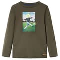 Miniatyrbild 1 av 2: T-shirt med långa ärmar för barn khaki 92