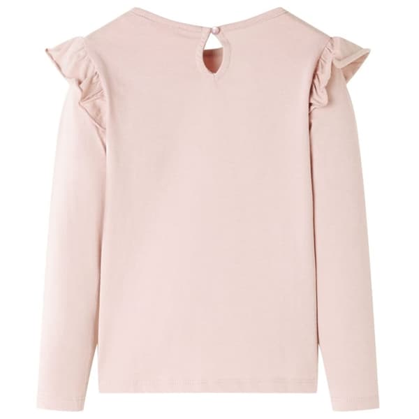 T-shirt med långa ärmar för barn rosa 140