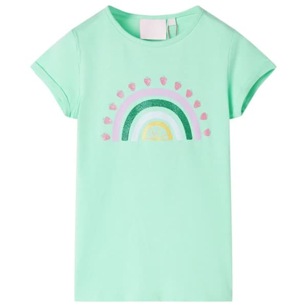 T-shirt för barn stark grön 128