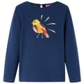 Miniatyrbild 1 av 2: T-shirt med långa ärmar för barn marinblå 104