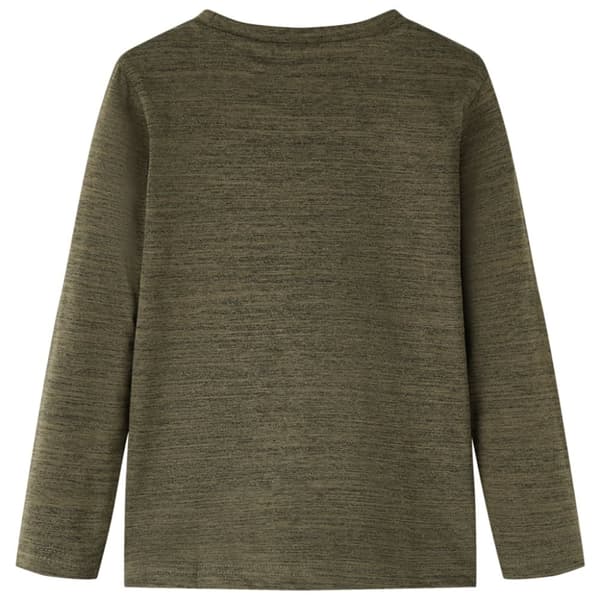 T-shirt med långa ärmar för barn khaki melange 92