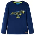 Miniatyrbild 1 av 2: T-shirt med långa ärmar för barn marinblå 92