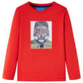Miniatyrbild 1 av 2: T-shirt med långa ärmar för barn röd 140