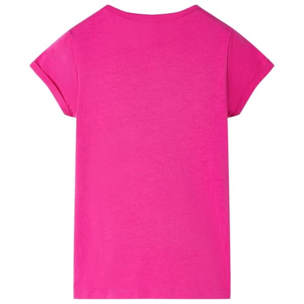 T-shirt för barn mörk rosa 92