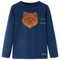 Miniatyrbild 1 av 2: T-shirt med långa ärmar för barn marinblå 104