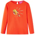 Miniatyrbild 1 av 2: T-shirt med långa ärmar för barn mörk orange 128