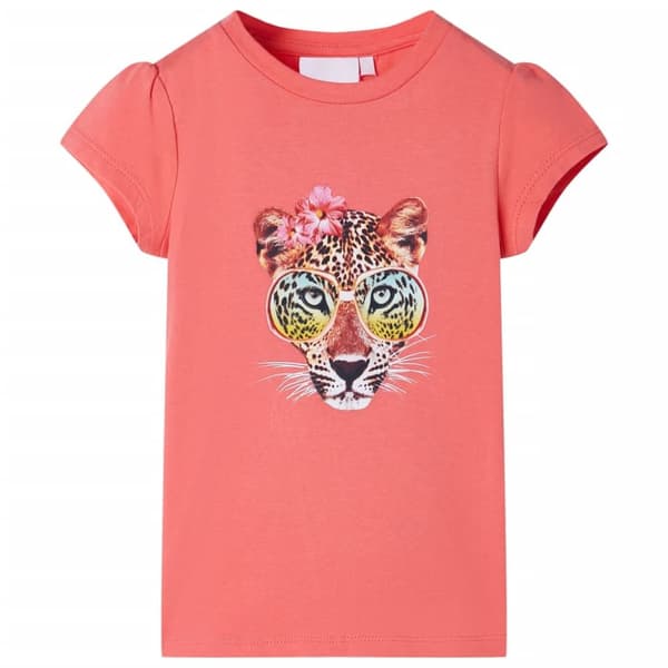 T-shirt för barn korall 140