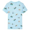 Miniatyrbild 2 av 2: T-shirt för barn ljusblå melange 104