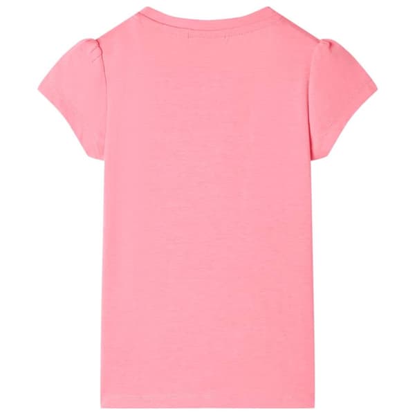T-shirt för barn neonrosa 140