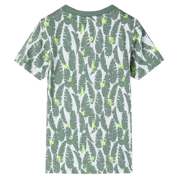 T-shirt för barn ecru och grön 104