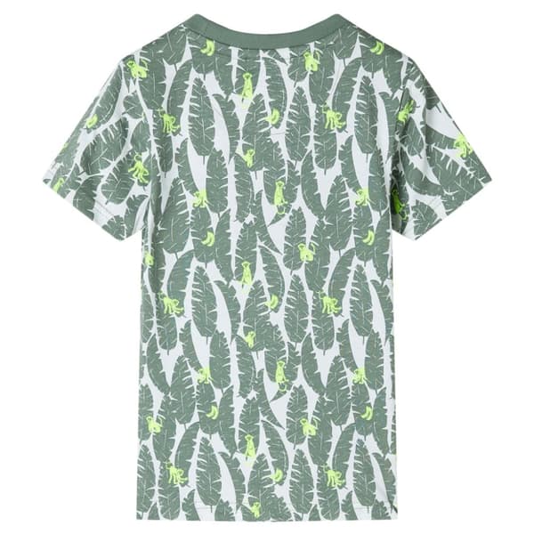 T-shirt för barn ecru och grön 128