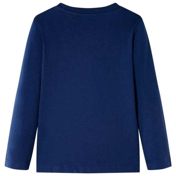 T-shirt med långa ärmar för barn marinblå 104
