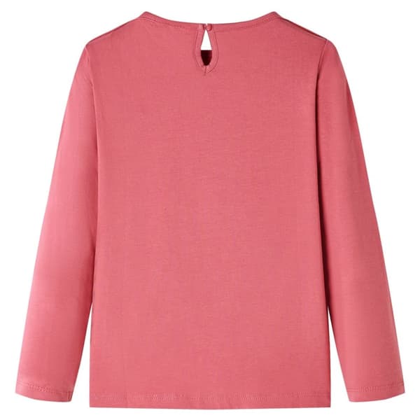 T-shirt med långa ärmar för barn gammelrosa 116