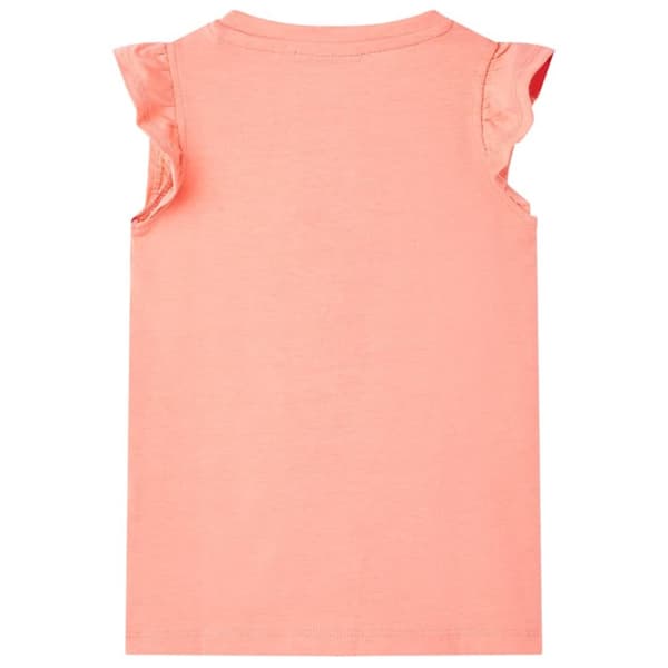 T-shirt för barn neonkorall 104