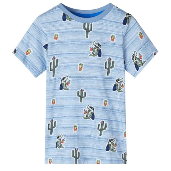T-shirt för barn blandat blått 140