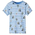 Miniatyrbild 1 av 2: T-shirt för barn blandat blått 140