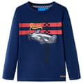 Miniatyrbild 1 av 2: T-shirt med långa ärmar för barn marinblå 128