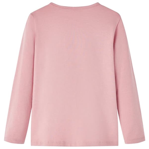 T-shirt med långa ärmar för barn ljus rosa 140