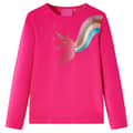 Miniatyrbild 1 av 2: T-shirt med långa ärmar för barn stark rosa 140