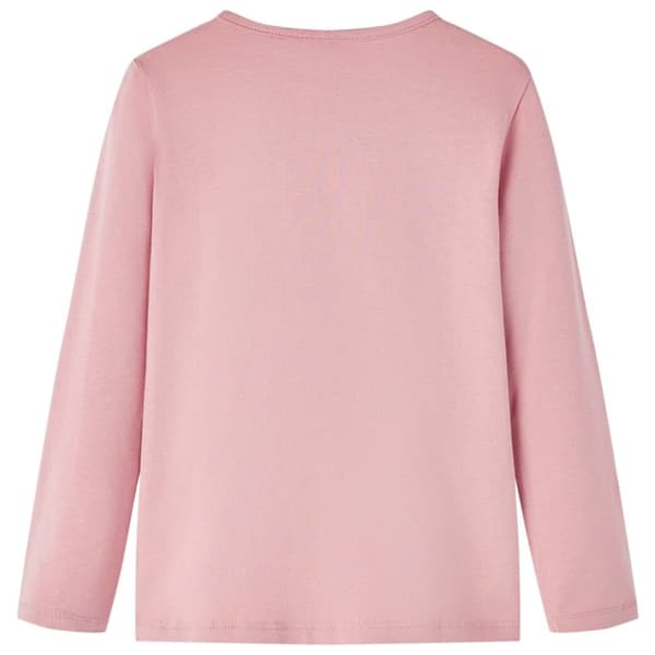 T-shirt med långa ärmar för barn ljus rosa 104