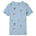 Miniatyrbild 2 av 2: T-shirt för barn blå melange 128