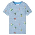 Miniatyrbild 1 av 2: T-shirt för barn blå melange 128