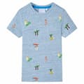 Miniatyrbild 1 av 2: T-shirt för barn blå melange 116