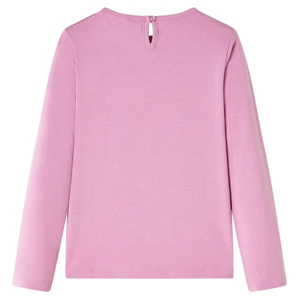 T-shirt med långa ärmar för barn ljus rosa 116