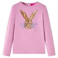 Miniatyrbild 1 av 2: T-shirt med långa ärmar för barn ljus rosa 116